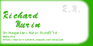 richard murin business card